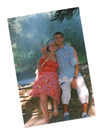 Marco adolescente con la sorella Valentina
